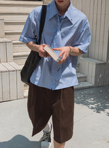 26SS★ [PLAN MADE/MADE] Infold ST Tie Short Sleeve Shirt