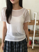 26SS★ [BAONHAUS] セイディンテンセルレイヤード半袖Tシャツ
