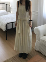 Pintuck Long Dress (2 colors)