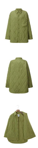 Breeze TO quilting overfit soft shirt [khaki]