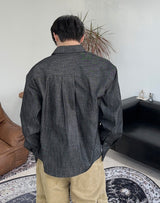 Aredi studded denim shirt