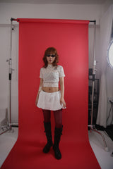 pumpkin puff skirt_white