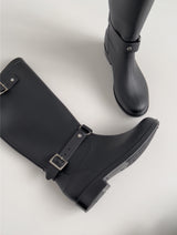Merry Two-Buckle Long Rain Boots