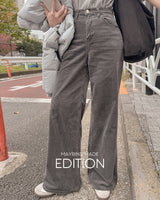 【MADE】ベルベットワイドパンツ