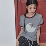 Tomato Patch Ringer Tee (Gray) F25QB140