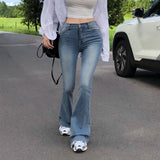 [BELLIDE MADE] Back pocket, low-rise flared denim pants