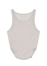 Linen Shirring Sleeveless Top_Beige