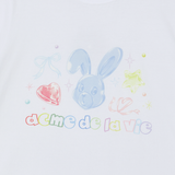 25SS TWINKLE JEWELRY BUNNY WOMAN SHORT SLEEVE T-SHIRT WHITE