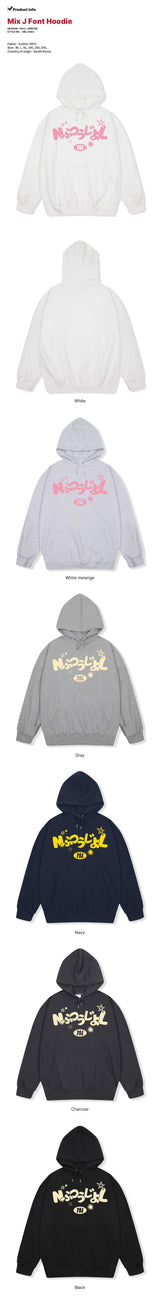 Mix J Font Hoodie - 6COLOR