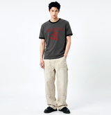 エッセンシャルスタンダード半袖リンガーTシャツ Cool Cats Club チャコール