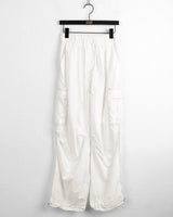 ポータルステッチカラーコンビネーションナイロンツーウェイカーゴロングワイドジョガーパンツ