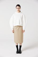 balloon crop hoodie_white