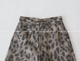 leopard leopard wide long pants