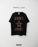 ラスプリント半袖Tシャツ