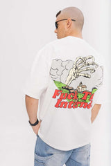 バッドオーメンズスケルトンパフプリントTシャツ