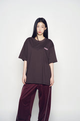 25SS ONE POINT LOGO COLORING WIDE TRACK PANTS BURGUNDY