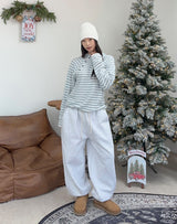 Veil diagonal button hood ST long sleeve