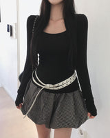 [MADE] Finger hole, square 長袖Tシャツ