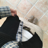 vintage check cardigan