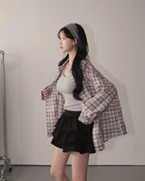 [MADE] Leon loose fit summer checkered shirt