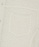 RAW CUT KNIT HALF SHIRT