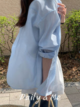 Oversized fit see-through shirt(4color)
