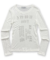 Stencil Numbering Long Sleeve Tee_Ivory