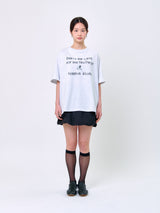 マッドハッターTシャツ (リラックスフィット)_ホワイトメランジ