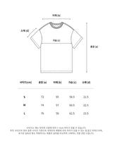 Blur Effect Round T-Shirt-Black
