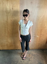 frill crop bolero blouse
