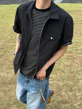 Stream Nylon Short-Sleeve Zip-Up (2 Colors)
