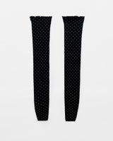 preto dot high knee socks