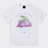 リゾグラフィックバーフィンショートスリーブTシャツ(White)