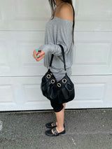 eyelet balloon bag(black)