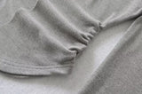 Half Turtle Side Shirring Long Sleeve Zip-Up