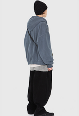 Vintage dying hoodie zip-up