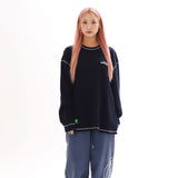 WAFFLE COZY L/S TEE_NAVY