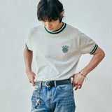 バラスト アスレチック リンガーニットスウェット メランジグレー