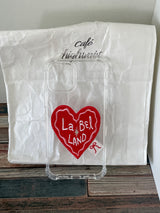 HEART LABEL PHONECASE (RED)