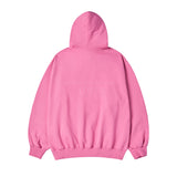 24FW レタリングラビットフーディーダークピンク