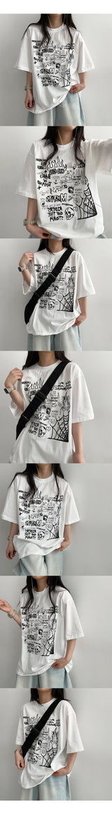 Epit ドゥードゥル半袖Tシャツ