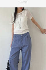 [Sleeveless SET] Tencel Layered Short Sleeve T-shirt