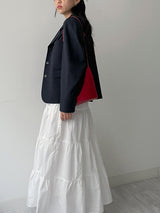 Back-button Single Loose-fit Short Jacket