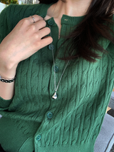 FOB Cable Knit Round Cardigan