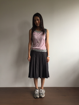 Node frill layered sleeveless top (4color)