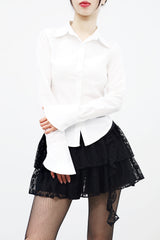 trini lace uneven pants