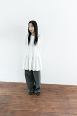 shirring layered cotton ops(3colors)