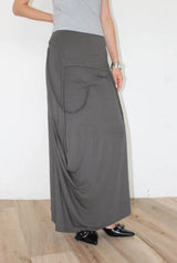 DRAPE STRAP MAXI SKIRT