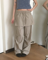 Nuka Two Way Nylon Parachute Skirt Pants