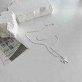rri バレエコア  Silver925 シルバーリボン 淡水パール 2WAYゲストルックネックレス